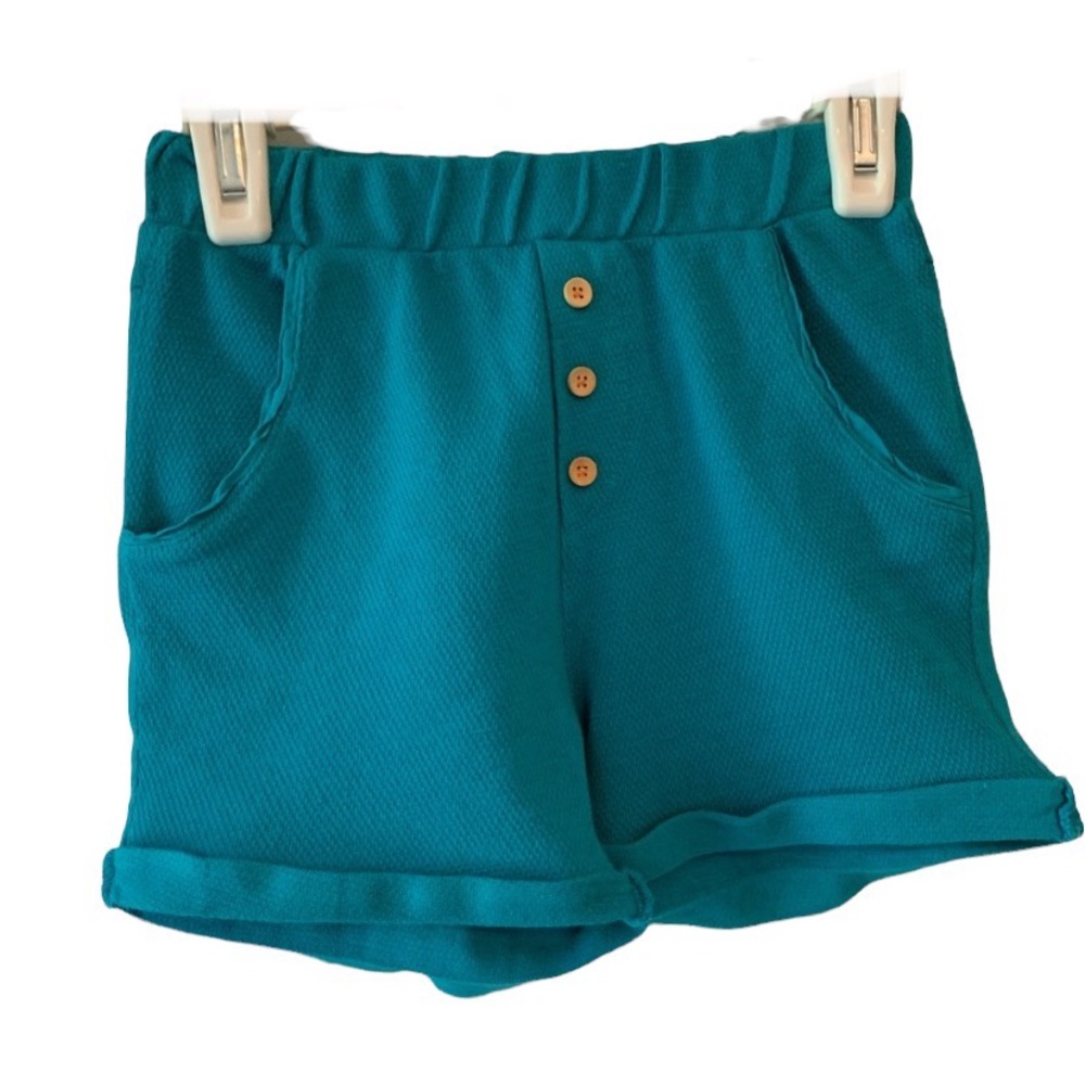 Zara toddler 2-3 98 comfy shorts casual walking cotton knit textured roll cuff